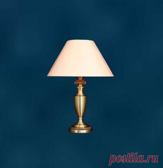 Большая настольная лампа с абажуром – латунь/текстиль купить по цене 35 200 руб. в Москве — интернет магазин chudo-magazin.ru
