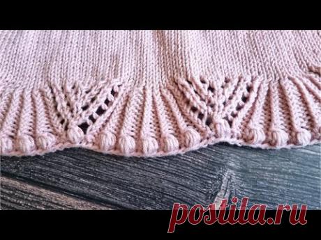 Красивые ракушки спицами