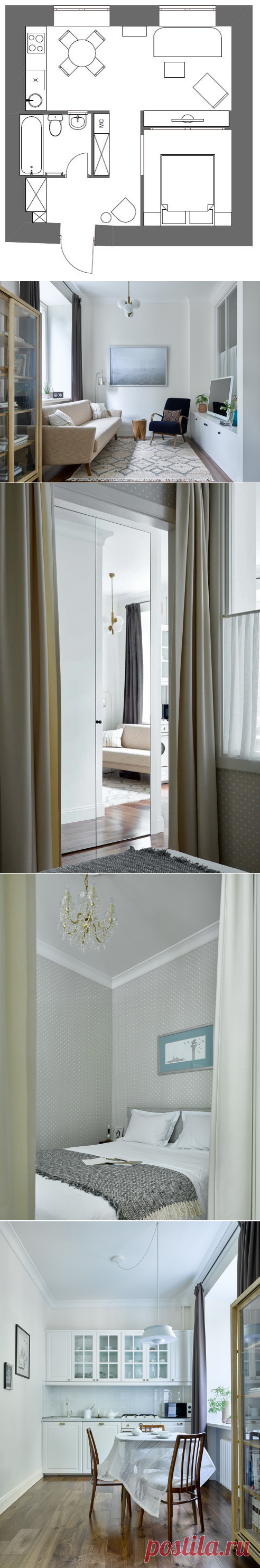 Houzz тур: Маленькая квартира цвета бумаги | Houzz Россия