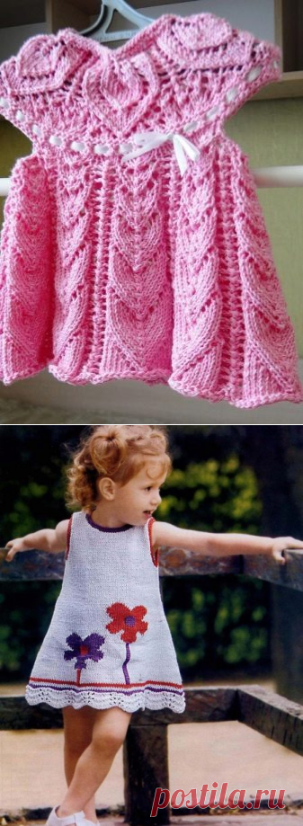 Платье для девочки, вязаное спицами - делаем своими руками