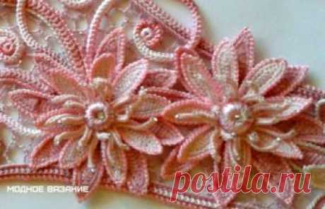 Цветок лотос в ирландском кружеве - Crochet - Modnoe Vyazanie
