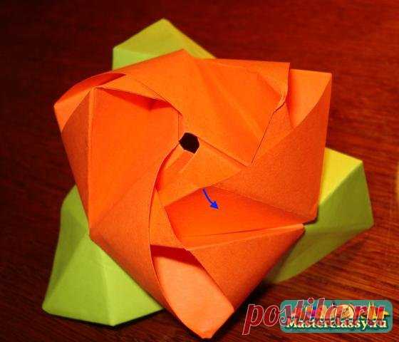 Оригами куб трансформер роза куб