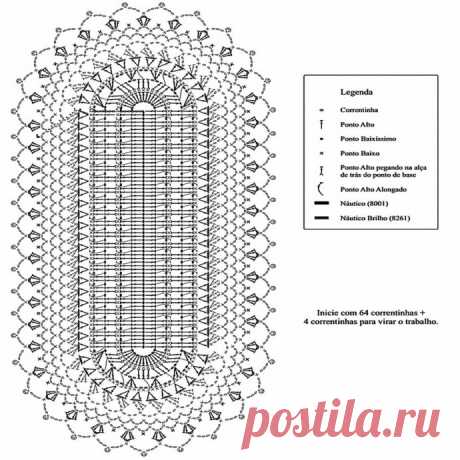 Красивый коврик крючком