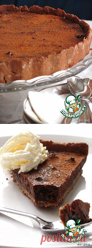 Шоколадно-кофейный пирог с черносливом. Автор: dolphy