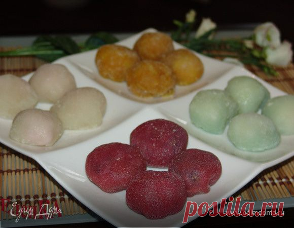 Мочи - японский десерт (Mochi Balls). Ингредиенты: сахар, рисовая мука, вода | Официальный сайт кулинарных рецептов Юлии Высоцкой