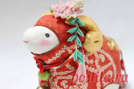 Знак овец куклы кимоно, куклы японский старинные кимоно с Sankirai