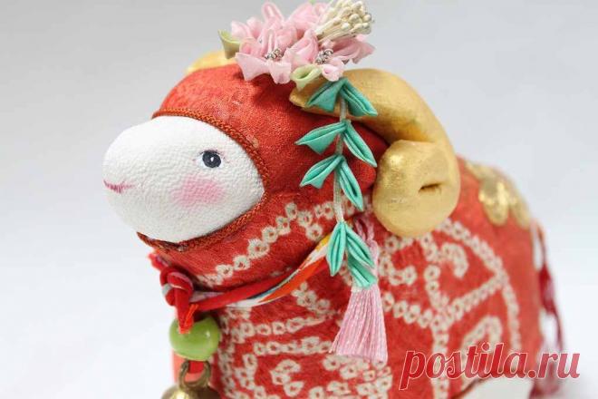 Знак овец куклы кимоно, куклы японский старинные кимоно с Sankirai