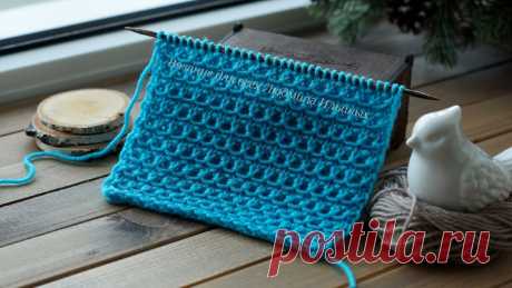 Рельефный узор спицами с вытянутыми петлями. | Вязание для всех Людмила Ильиных | Яндекс Дзен