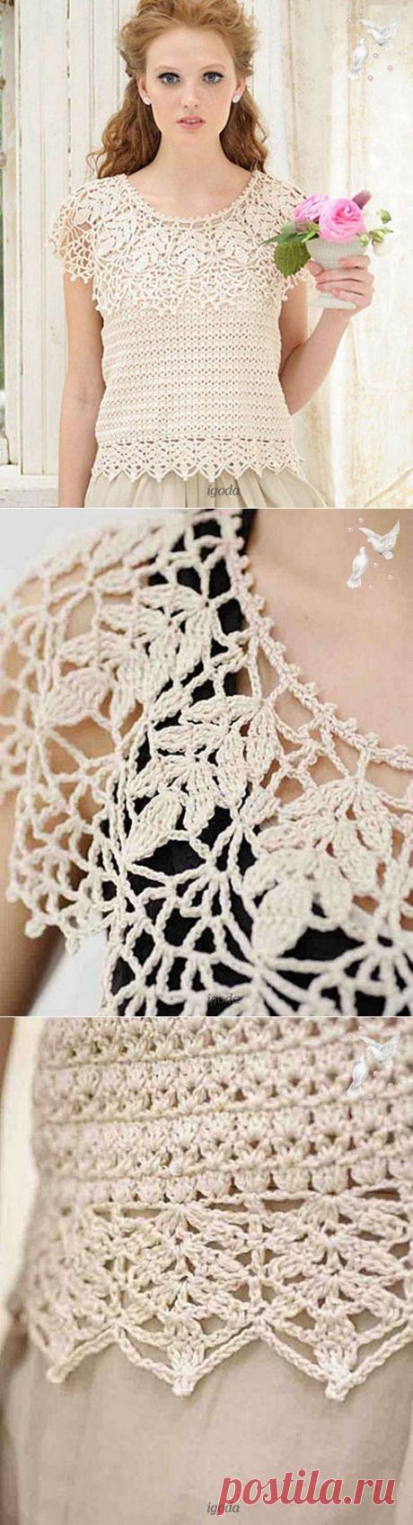 Топ со съемным воротником