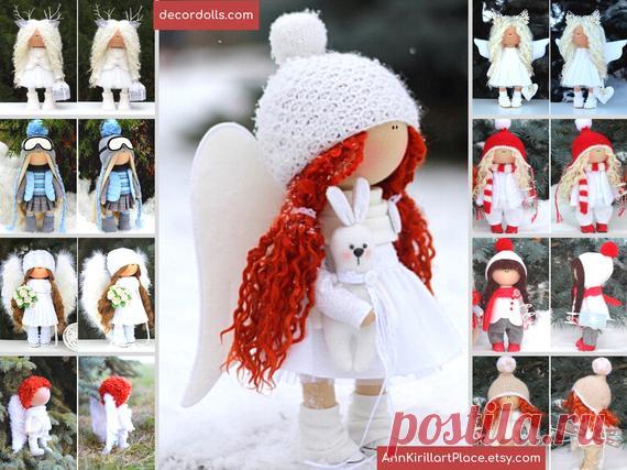 Xmas Tilda Doll Winter Decor Doll Christmas Doll Handmade | Etsy Hello dear visitors,  This is handmade fabric doll created by Master Olga P (Kazan, Russia). All dolls on the photo are made by artist Olga P. You can find them in our shop by search by artist name Olga P  Doll is 30 cm (11.8 inch) tall and made of only quality materials.  This doll is made TO