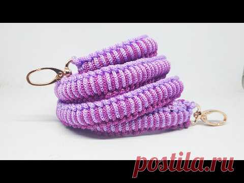 Как сделать длинную ручку для сумки , макраме