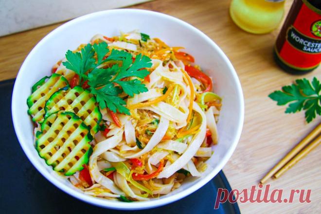 Рисовая лапша с овощами рецепт с фото пошагово и видео - 1000.menu