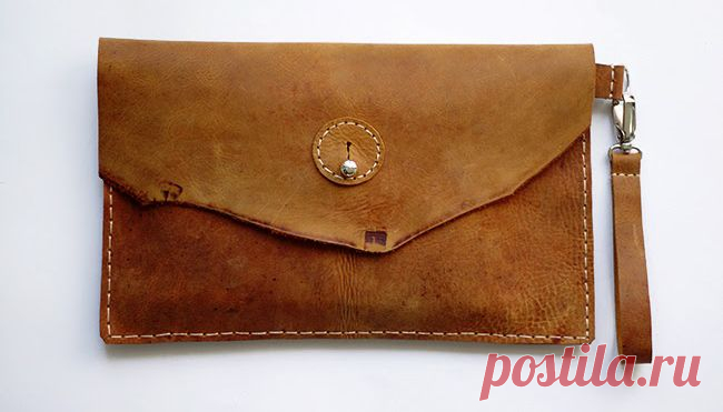 Удобный и компактный клатч шьем из кожи — Рукоделие