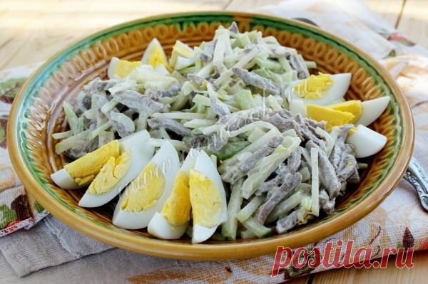 Салат «Ташкент», рецепт с фото. Готовим салат Ташкент с редькой и мясом.