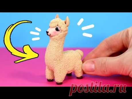 Как слепить альпака из полимерной глины! Мини животные своими руками на канале Анна Оськина!