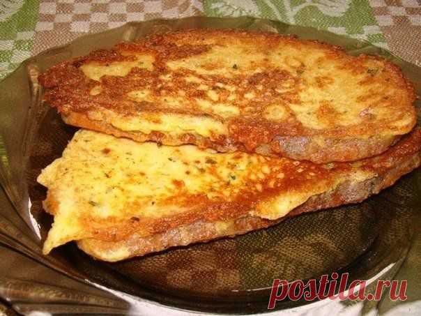 Гренки сырные.
