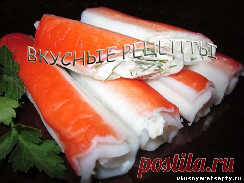 Крабовые палочки с сыром - рецепт с фото | Вкусные рецепты