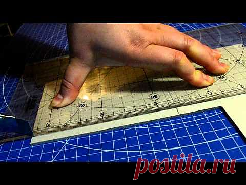 Как резать картон канцелярским ножом. Видео.