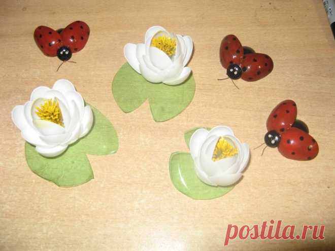 БОЖЬИ КОРОВКИ ИЗ ОДНОРАЗОВЫХ ЛОЖЕЧЕК..