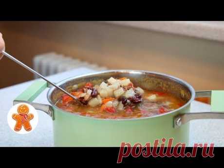 Быстрый Мясной Суп с Фасолью