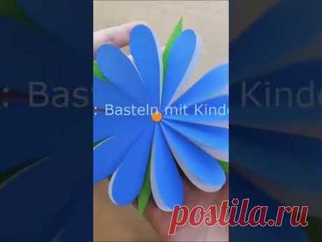 Easy paper flower for Valentine's Day 🌸 #shorts