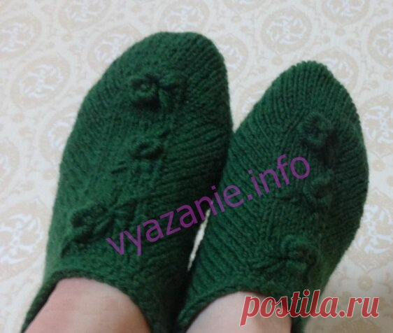 Следки слипперы вяжем 2 спицами. | Vyazanie.info | Яндекс Дзен