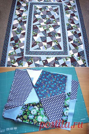 Лоскутное одеяло. Техника крейзи для начинающих. - Ярмарка Мастеров - ручная работа, handmade