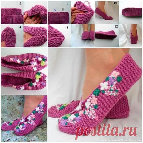 Wonderful DIY Knit Pretty Slippers