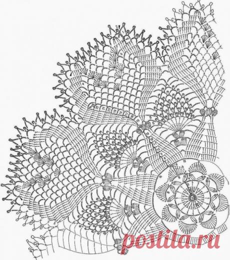 Много схем очень красивых салфеток крючком