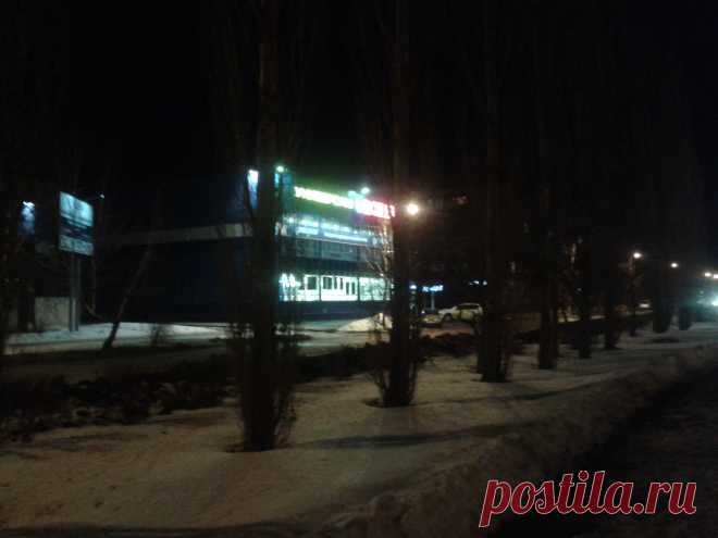 Поздний вечер в Шадринске.