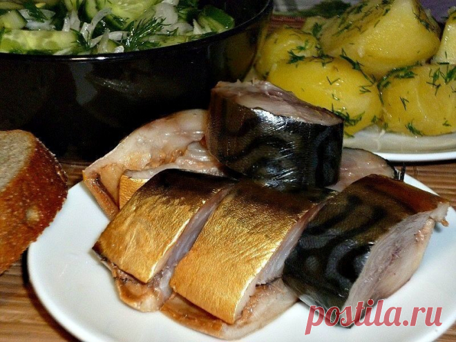 Ну очень вкусная скумбрия домашнего приготовления!