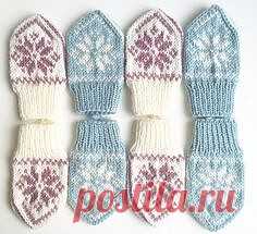 Варежки связанные спицами