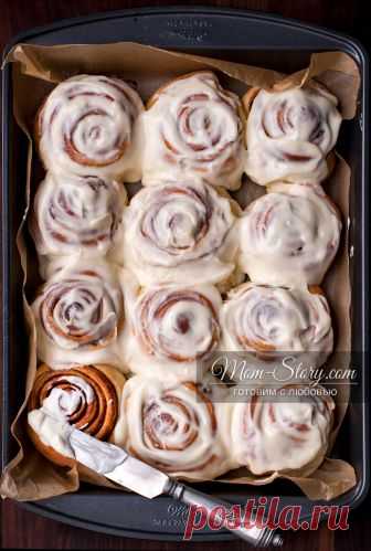 Булочки синнабон (Cinnabon) в сливочной глазури. Лучший рецепт
