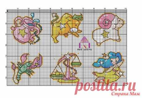 маленькие схемы знаков зодиака.. - Всего по чуть-чуть - Страна Мам