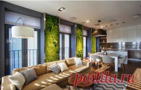 Экологическая направленность стиля задает, прежде всего, цвета, используемые при отделке. Как правило, это те оттенки, которые мы встречаем в природе: песочный, земляной, травяной, хвойный, терракотовый, голубой, белый.