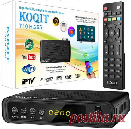 Цифровая приставка DVB-T2 KOQIT T10 HEVC