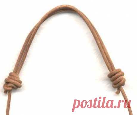 How to tie a sliding knot for jewelry making(Закрепление шнура основы)