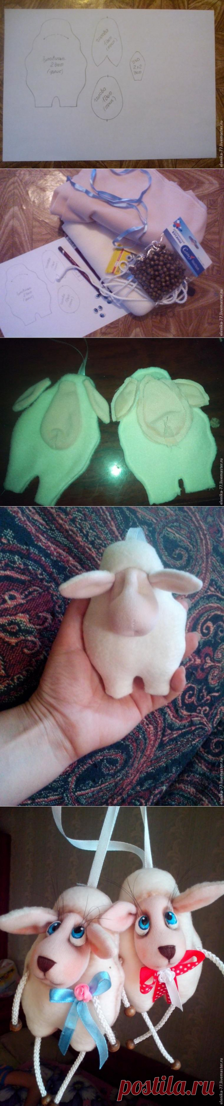 Создание милой овечки — новогоднего сувенира - Ярмарка Мастеров - ручная работа, handmade