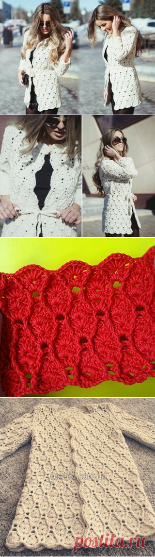 Кардиган Вивьен Полины Крайновой. Как вязать