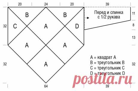 Джемпер в смешанной технике - схема вязания крючком. Вяжем Джемперы на Verena.ru