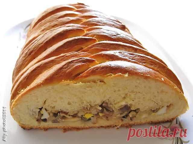 290. Кулебяка с капустой и грибами