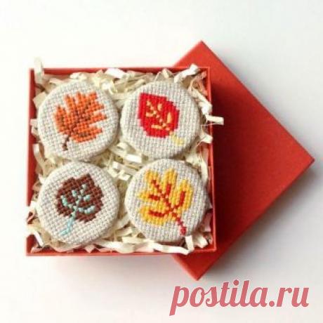 Осенняя вышивка крестом: бесплатные схемы