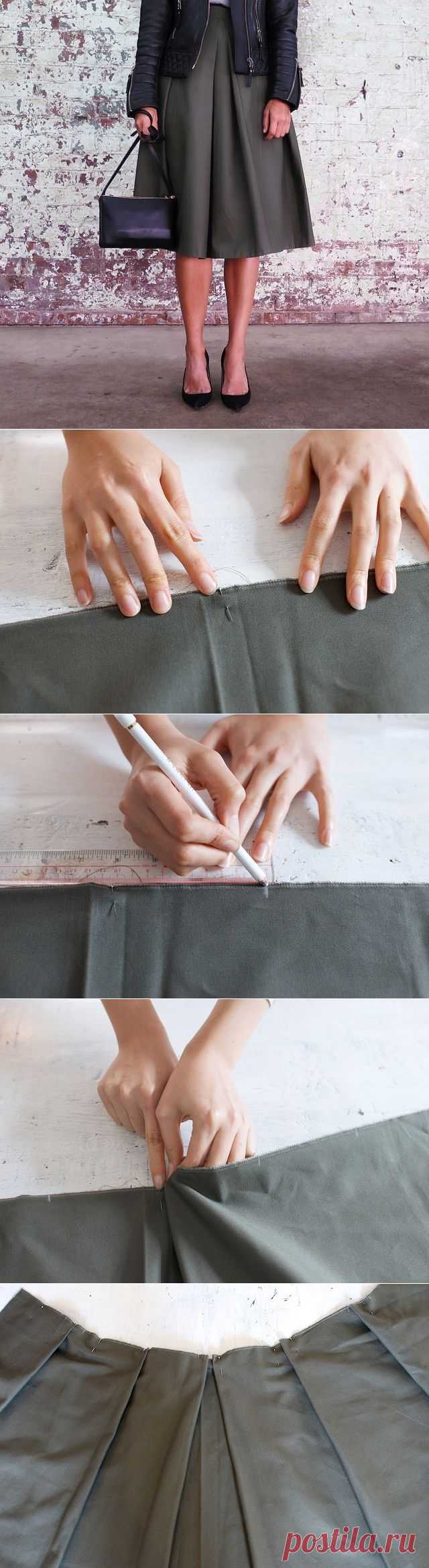 Пошив юбки со встречными складками (Diy) / Простые выкройки / ВТОРАЯ УЛИЦА