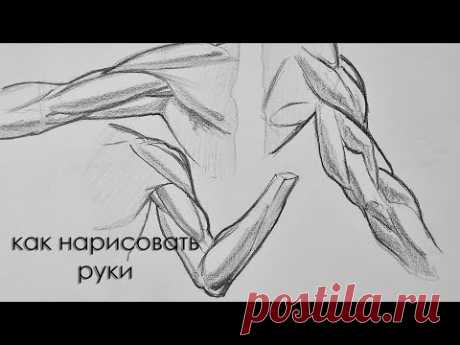 как рисовать руки как рисовать мышцы
