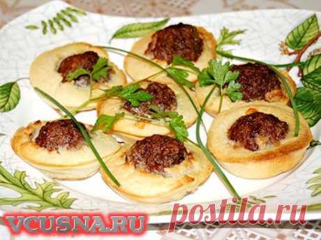 Мясные шарики в чашечках из теста - пошаговый кулинарный рецепт VCUSNA.RU
