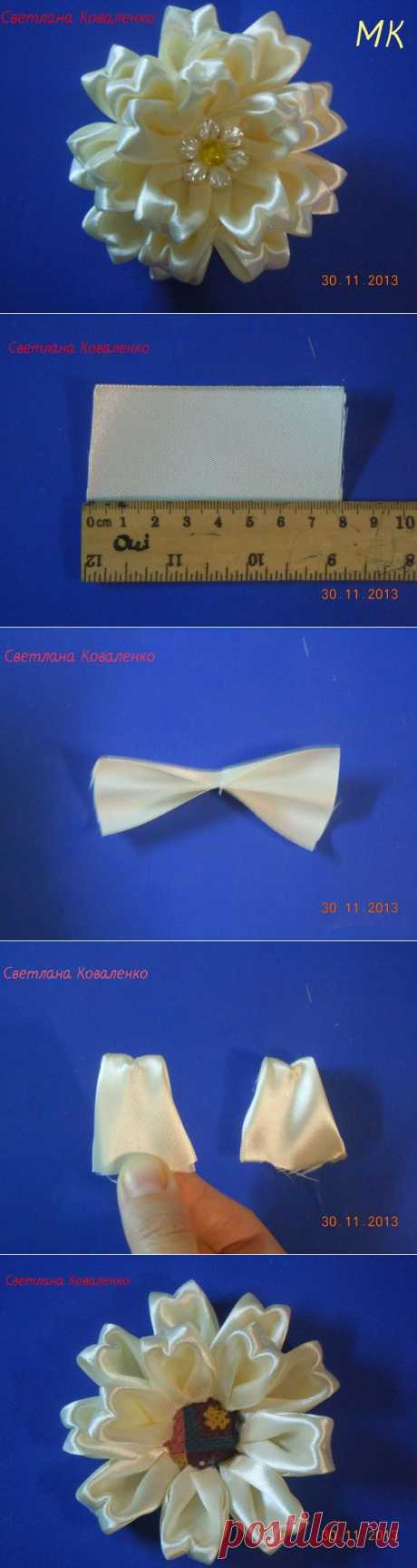 Как сделать Специальный Kanzashi атласной лентой цветов | www.FabArtDIY.com