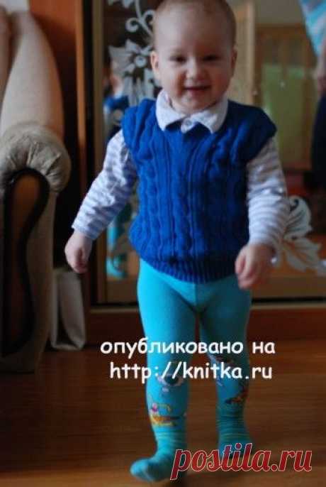 Детская безрукавка, связанная спицами, Вязание для детей