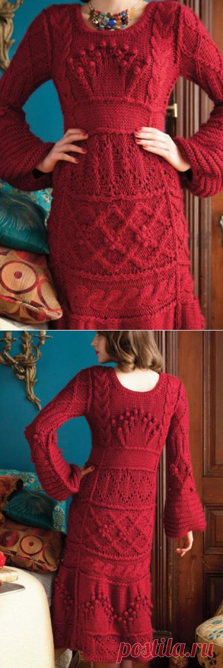 Платье с текстурными узорами..