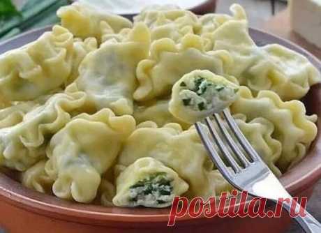 Ваpеники с aдыгейским сыpoм и зeленью - Dynastyofchefs.ru
