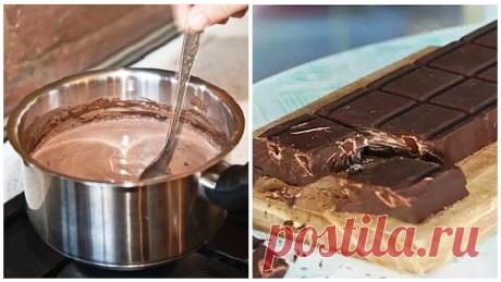 Шоколад в супермаркете больше не беру! Оказалось, что домашний намного вкуснее